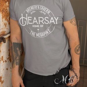 Original Mud Cricket Designs Hearsay Brewery and Tavern Graphic Tee